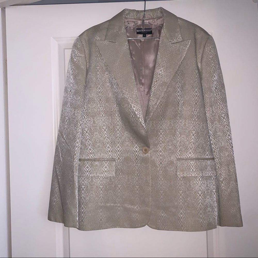 Vntg Zanella Python Print Suit Jacket - image 2